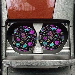 Punk Neo Traditional Car Coasters | Car Accessories | Car Coaster | Coaster Set